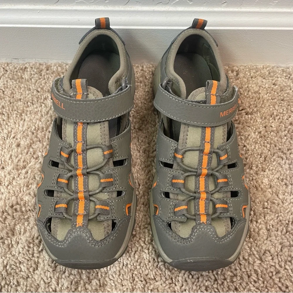 Merrell Kids Hydro H2O Hiker Outdoor Sport Sandal Size 3 Big Kid Gunsmoke/Orange